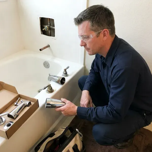 Professional bathtub faucet replacement, Boston, MA