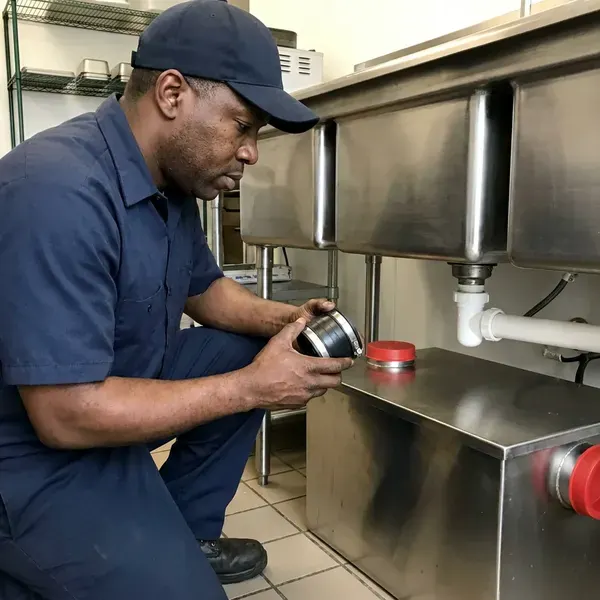 Local grease trap installation by BWM Plumbing, Boston, MA