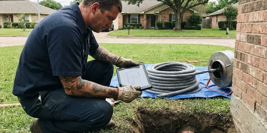 BWM Plumbing technician providing foundation leak repair in Boston