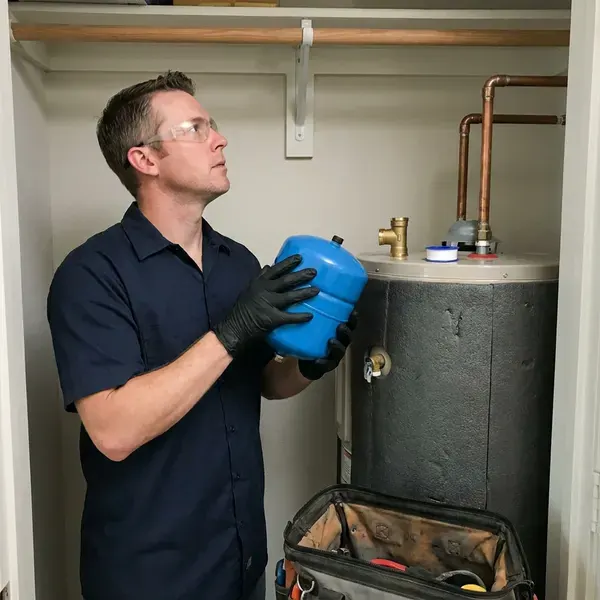 Local water heater expansion tank installation by BWM Plumbing, Boston, MA